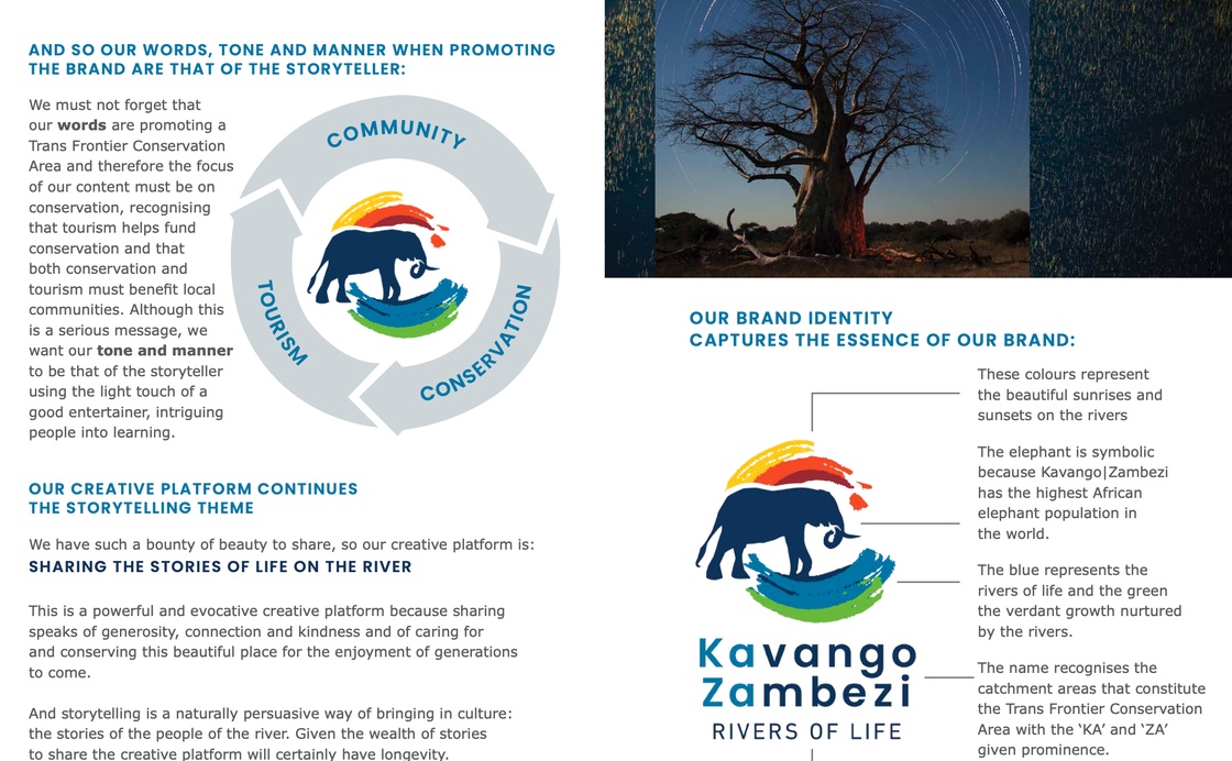 Destination brand development and implementation for Kavango Zambezi Transfrontier Conservation Area