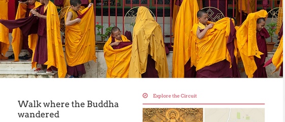Website and marketing collateral development for Buddhist Circuit, India